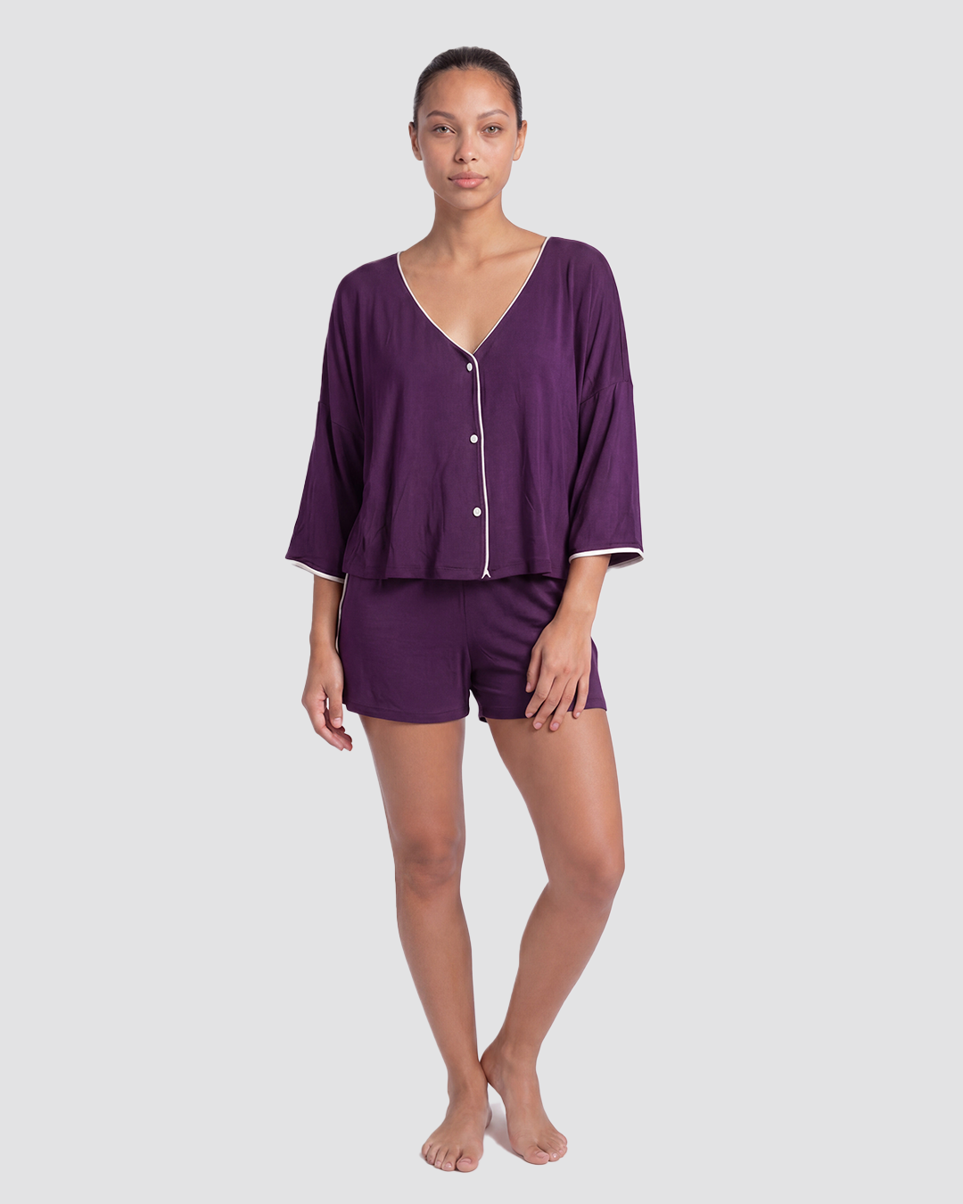 V Neck Oversized Pajama Set