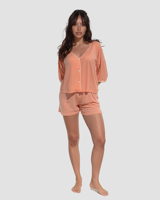 V Neck Oversized Pajama Set