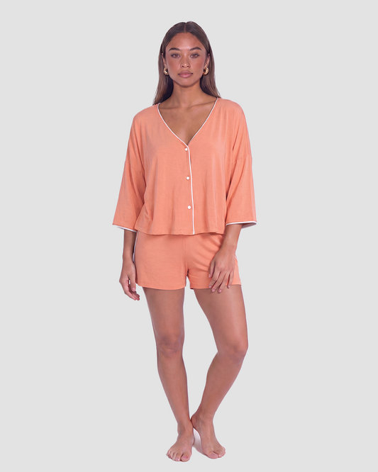 V Neck Oversized Pajama Set