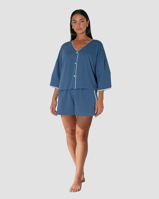 V Neck Oversized Pajama Set