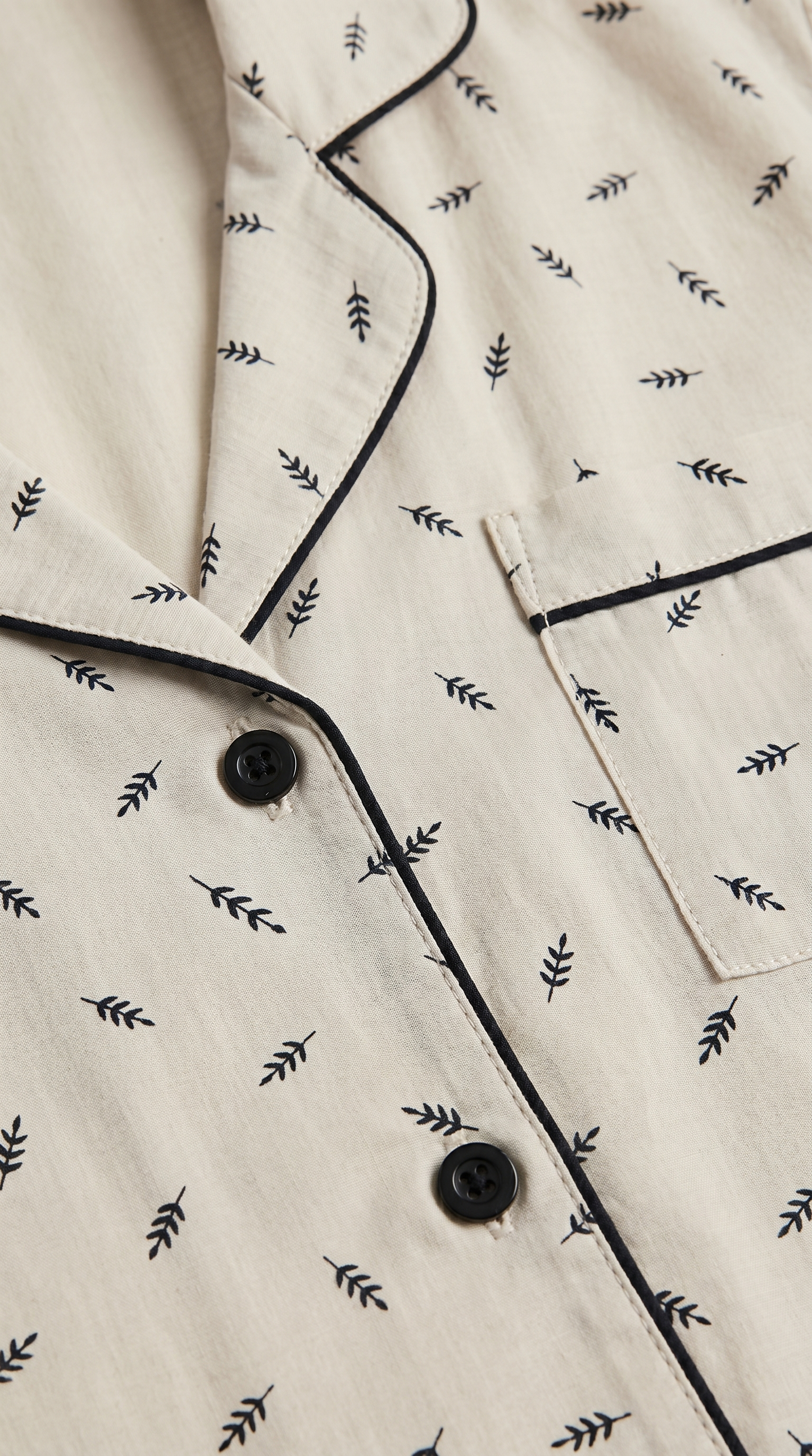 Leaf Printed Pajama Set