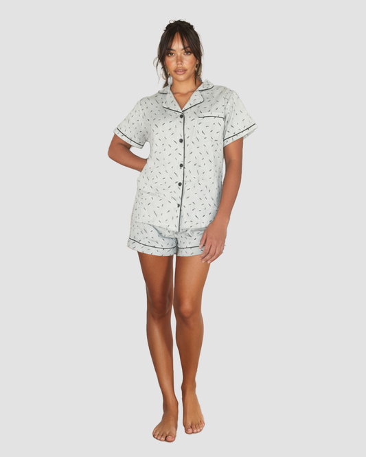 Leaf Printed Pajama Set