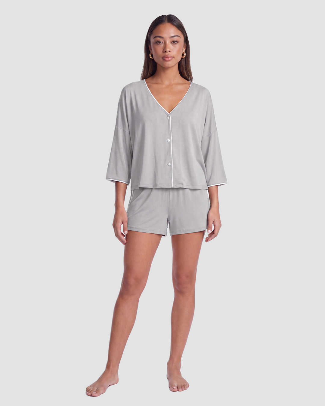 V Neck Oversized Pajama Set