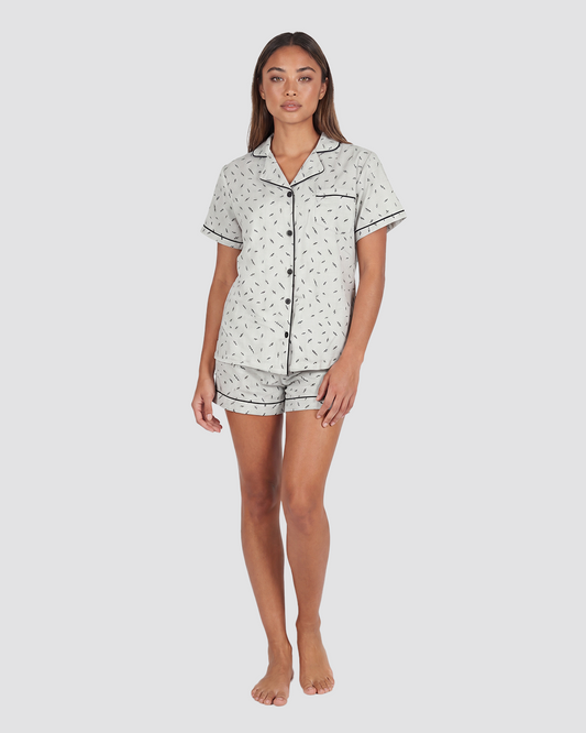 Leaf Printed Pajama Set