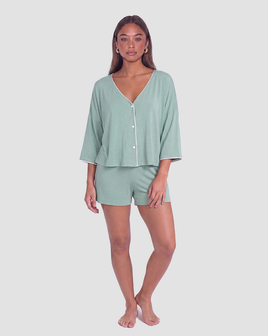 V Neck Oversized Pajama Set