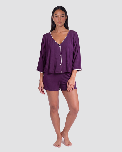 V Neck Oversized Pajama Set