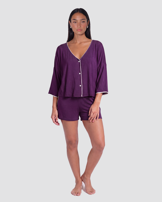V Neck Oversized Pajama Set