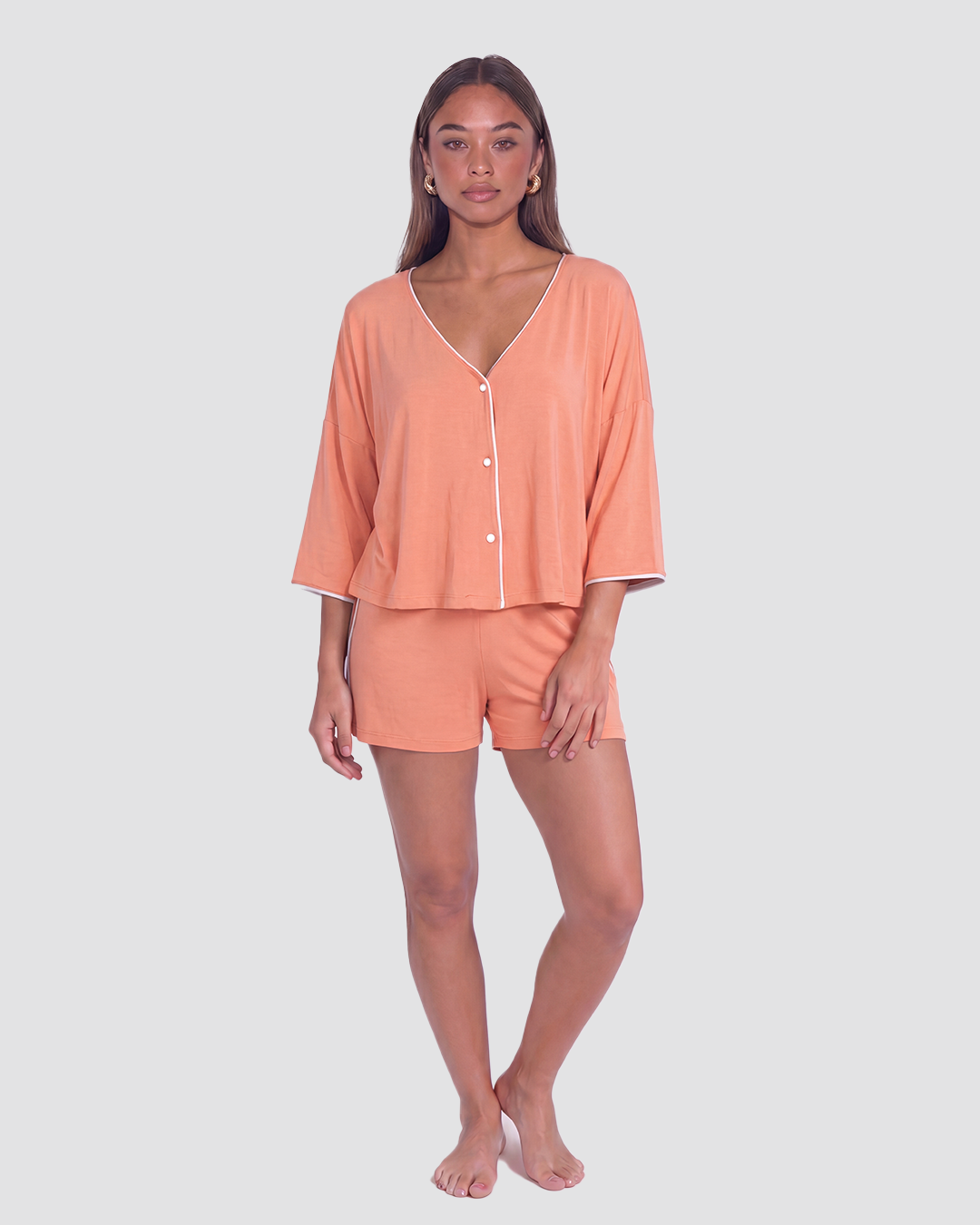 V Neck Oversized Pajama Set